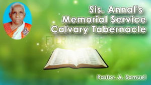 Sis Annal Memorial Service